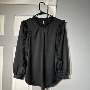 JCrew satin ruffle top